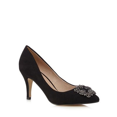 J by Jasper Conran Black jewel embellished court shoes